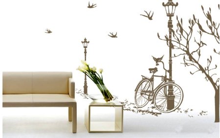 Интерьерные наклейки скамейка