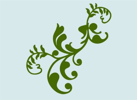 Растительный орнамент на стене