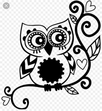 Сова трафарет