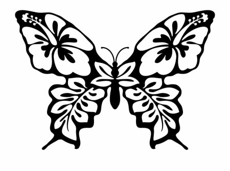 Эскиз бабочки для вырезания
