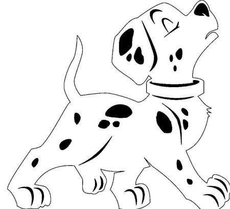 Трафарет собаки для вырезания