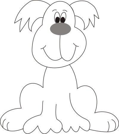 Шаблон собаки для аппликации