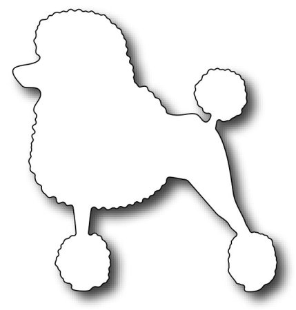 Пудель трафарет