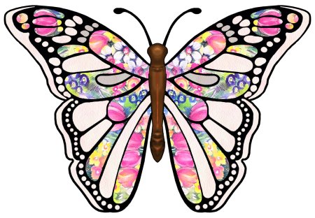 Бабочки для вырезания цветные