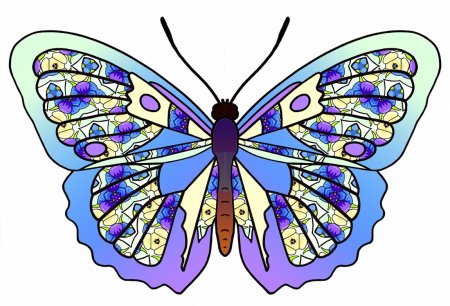 Бабочки для вырезания цветные
