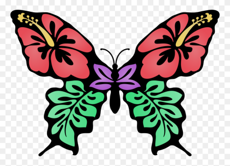 Цветочки и бабочки для вырезания