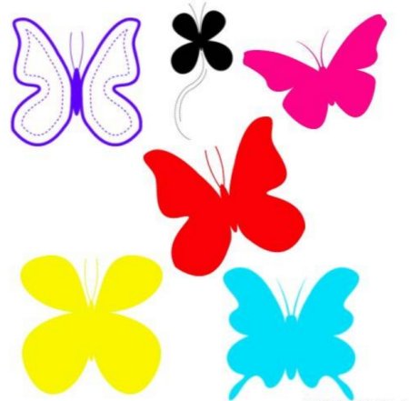 Цветочки и бабочки для вырезания