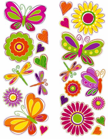 Наклейки - цветочки