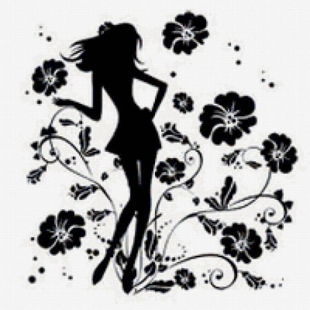 Трафарет девушки