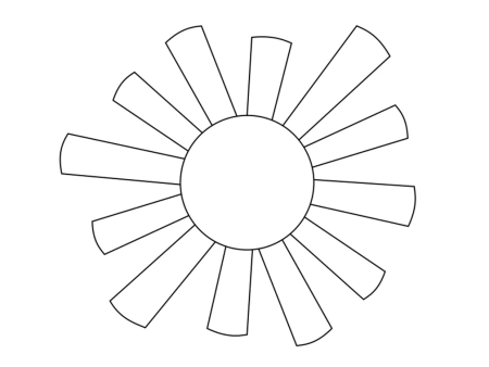 Трафарет солнце и Луна