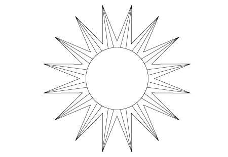 Солнце трафарет для детей