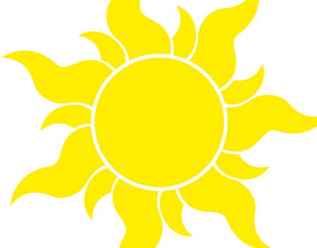 Трафарет солнца для вырезания