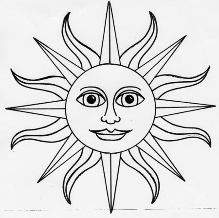 Славянское солнце раскраска