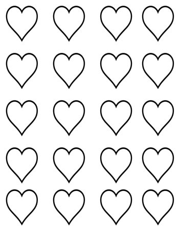 Сердце трафарет для вырезания