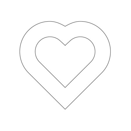 Трафарет сердце для торта