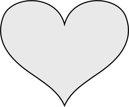 Сердце трафарет для вырезания