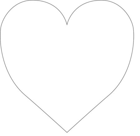 Большое сердце шаблон