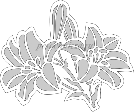 Цветы на окна трафареты