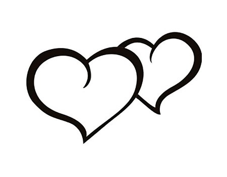 Контур сердечка для вырезания