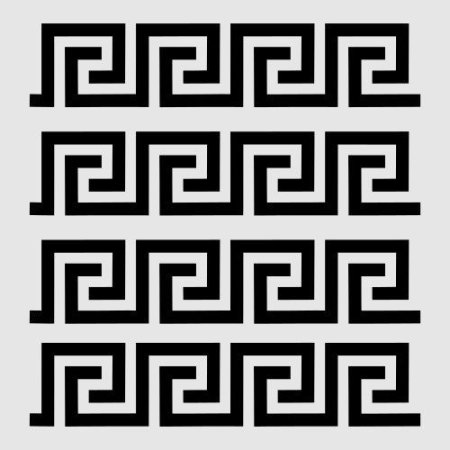 Греческий орнамент на прозрачном фоне