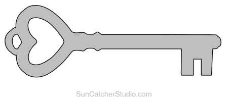 Трафарет ключа для вырезания