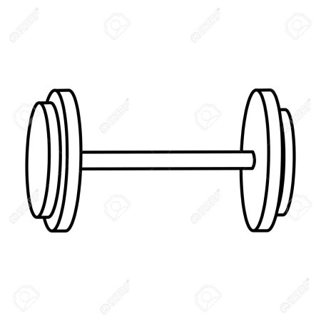 Штанга раскраска для детей