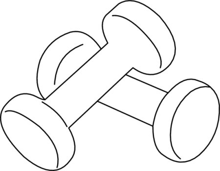 Гантели раскраска для детей