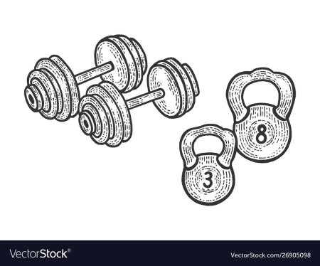 Гантели раскраска для детей