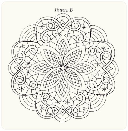 Схема кружев для точечной росписи