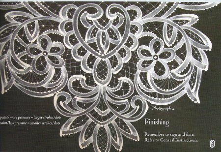 Точечная роспись кружева Ришелье