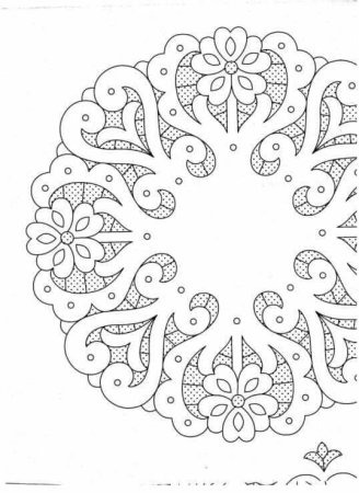 Трафарет кружева Ришелье