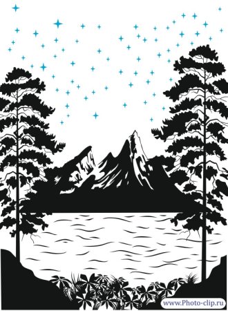 Трафаретный пейзаж