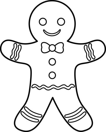 Gingerbread man раскраска
