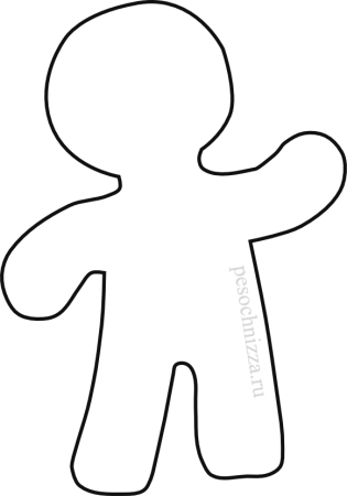 Gingerbread man раскраска для детей