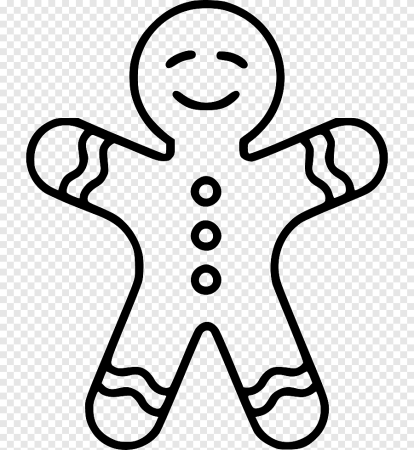 Gingerbread man раскраска для детей