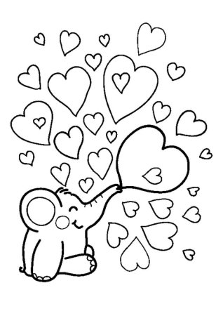 Сердечко раскраска для детей