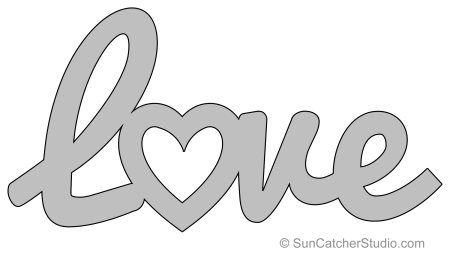 Трафарет Love