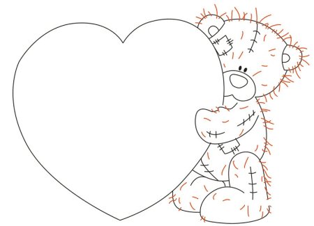 Мишка Тедди рисунок карандашом