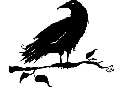 Ворон трафарет