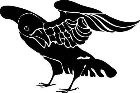 Ворон трафарет