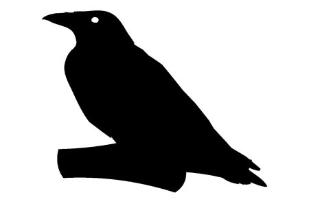 Ворон трафарет