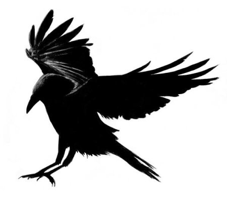 Трафареты для тату ворона