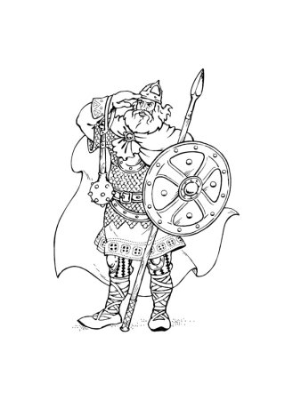 Разукрашку Илья Муромца