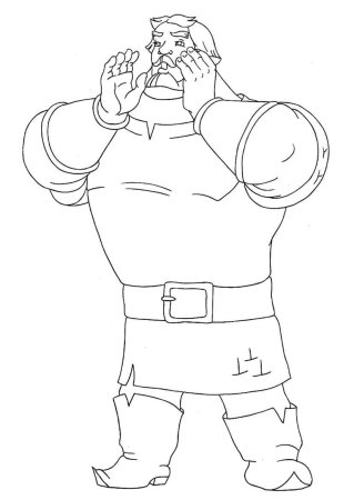 Раскраски для детей три богатыря Добрыня