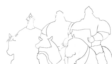 Раскраска богатырь Илья Муромец