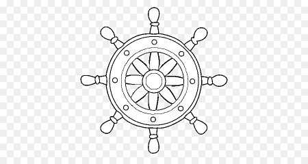 Трафарет морского штурвала