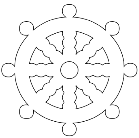 Трафарет морского штурвала