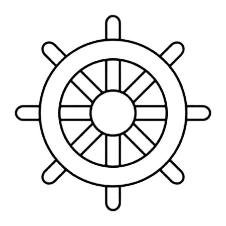 Штурвал трафарет