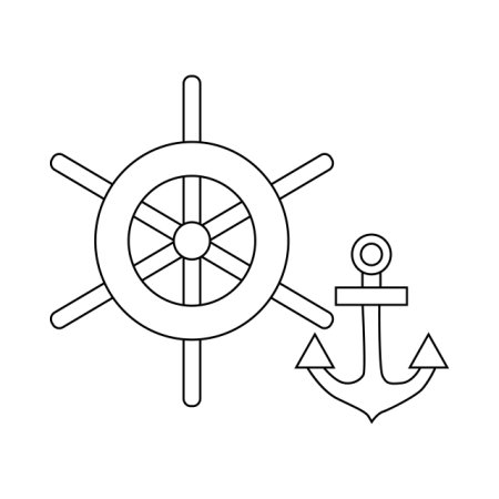 Якорь и штурвал