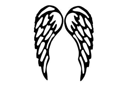 Крылья трафарет